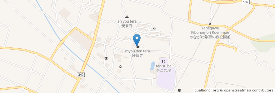 Mapa de ubicacion de 妙傳寺 en 일본, 후쿠시마현, 伊達市.