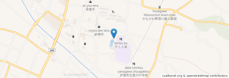 Mapa de ubicacion de 浅間神社 en Japão, 福島県, 伊達市.