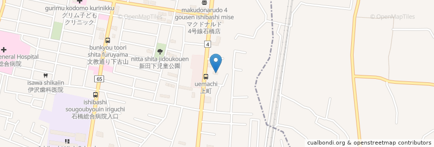Mapa de ubicacion de 金田歯科医院 en Japonya, 栃木県, 下野市.