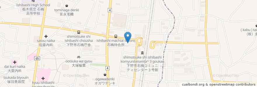 Mapa de ubicacion de 御食事処魚いち en Japonya, 栃木県, 下野市.