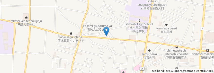 Mapa de ubicacion de スナック喫茶アザレア en Japon, Préfecture De Tochigi, 下野市.
