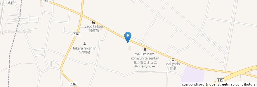 Mapa de ubicacion de ヨモサービスステーション上三川ＳＳ en ژاپن, 栃木県, 河内郡, 上三川町.