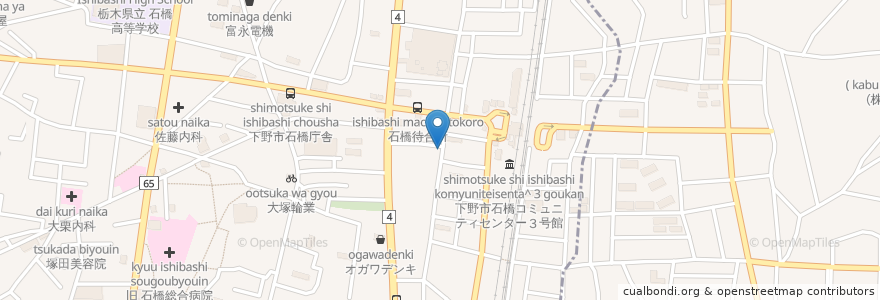 Mapa de ubicacion de 竹寿司 en 日本, 栃木県, 下野市.