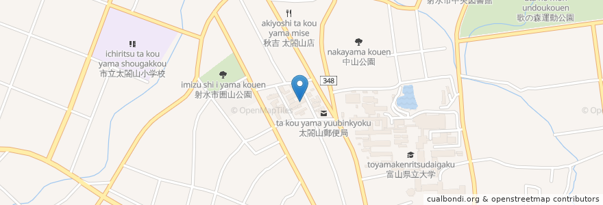 Mapa de ubicacion de 栂の木 en 日本, 富山県, 射水市.