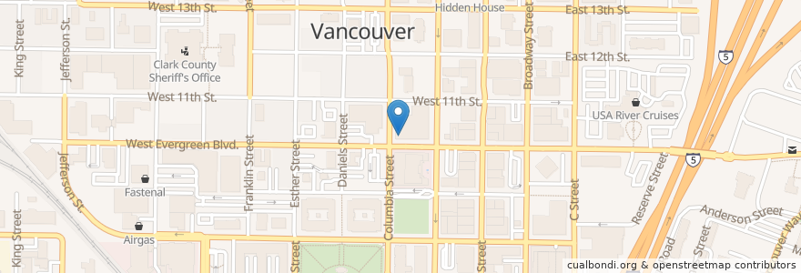 Mapa de ubicacion de Java House en アメリカ合衆国, ワシントン州, Clark County, Vancouver.
