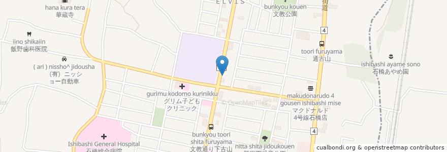 Mapa de ubicacion de カフェレストラン　ラ・トトロ en Japón, Prefectura De Tochigi, 下野市.