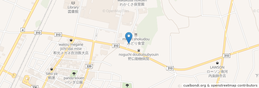 Mapa de ubicacion de ピノキオ薬局南河内店 en Japon, Préfecture De Tochigi, 下野市.