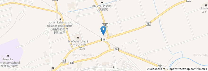 Mapa de ubicacion de 第三銀行 en اليابان, 三重県, 津市.
