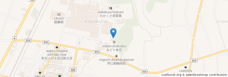 Mapa de ubicacion de レストラン Campus en 日本, 栃木県, 下野市.