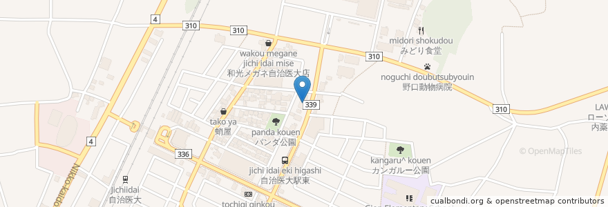 Mapa de ubicacion de EL SANTO CAFE y BAR de España en Japonya, 栃木県, 下野市.