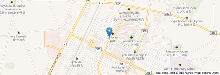 Mapa de ubicacion de ほっかほか弁当 まるちゃん家 en 日本, 栃木県, 下野市.