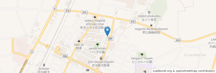 Mapa de ubicacion de ピノキオ薬局自治店 en 日本, 栃木県, 下野市.