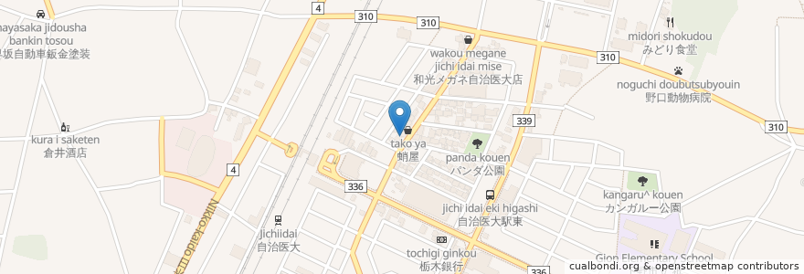 Mapa de ubicacion de 餃子とホルモンの店 俺ンたる en Japan, Tochigi Prefecture, Shimotsuke.