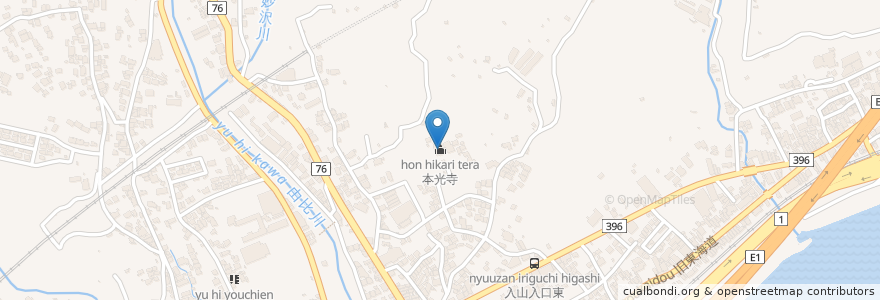 Mapa de ubicacion de 本光寺 en Japón, Prefectura De Shizuoka, 静岡市, 清水区.