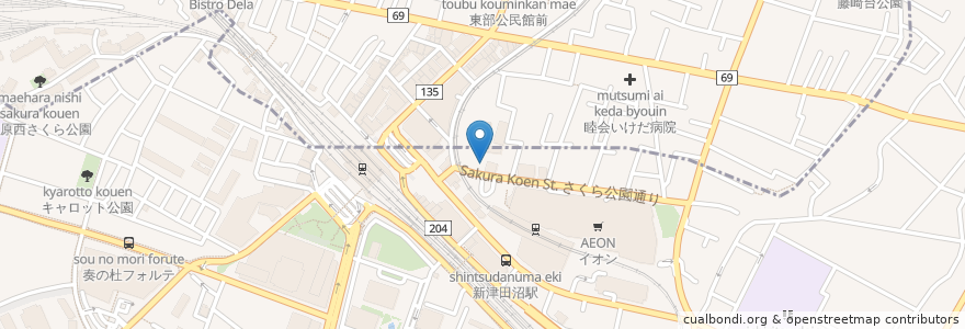 Mapa de ubicacion de Saizeriya en Japonya, 千葉県, 習志野市.