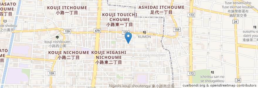 Mapa de ubicacion de ポラリス en 일본, 오사카부, 오사카, 生野区.