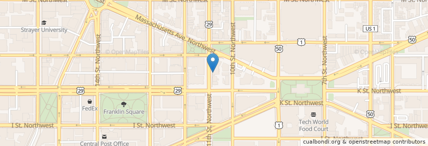 Mapa de ubicacion de Subway en 미국, 워싱턴 D.C., 워싱턴.