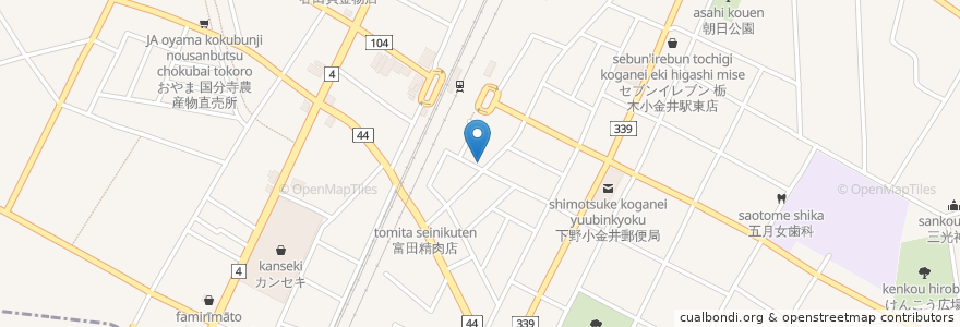 Mapa de ubicacion de 八百吉金兵衛寿司 en 日本, 栃木県, 下野市.