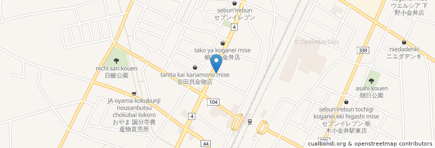 Mapa de ubicacion de 高橋歯科医院 en Japan, Präfektur Tochigi, 下野市.