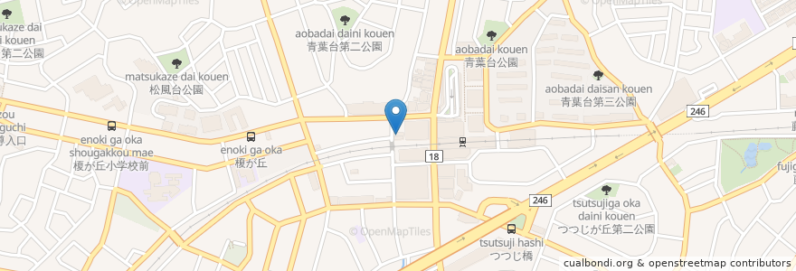 Mapa de ubicacion de はねだ耳鼻咽喉科 en 일본, 가나가와현, 요코하마시, 青葉区.