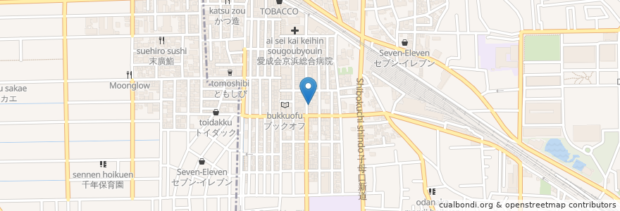 Mapa de ubicacion de カフェ・ハット en Japonya, 神奈川県, 川崎市, 中原区.