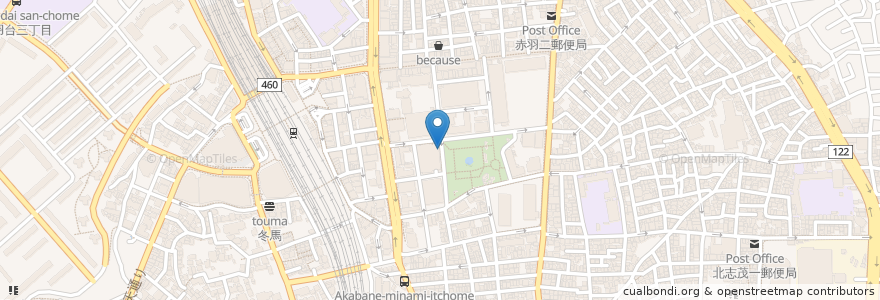 Mapa de ubicacion de 発泡トレイサンクルポスト en Japan, Tokyo, Kita.