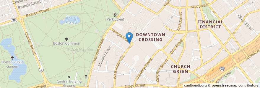 Mapa de ubicacion de George Howell Cafe en ایالات متحده آمریکا, ماساچوست, Suffolk County, Boston.