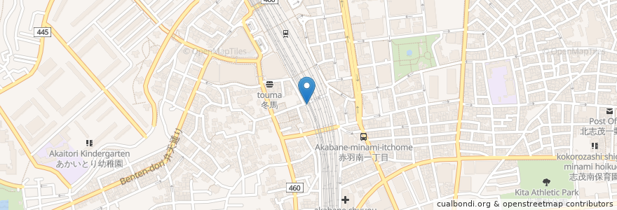 Mapa de ubicacion de ビーンズ赤羽南駐輪場 en Japão, Tóquio, 北区.