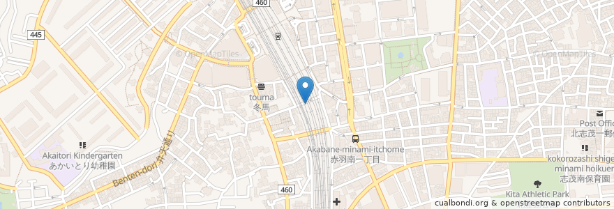 Mapa de ubicacion de 北区立赤羽駅南口第二駐輪場 en Japan, Tokyo, Kita.
