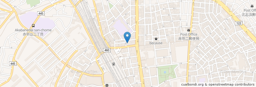 Mapa de ubicacion de 135酒場 en 일본, 도쿄도, 北区.