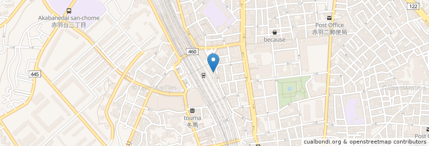 Mapa de ubicacion de 日高屋 en 日本, 东京都/東京都, 北区.