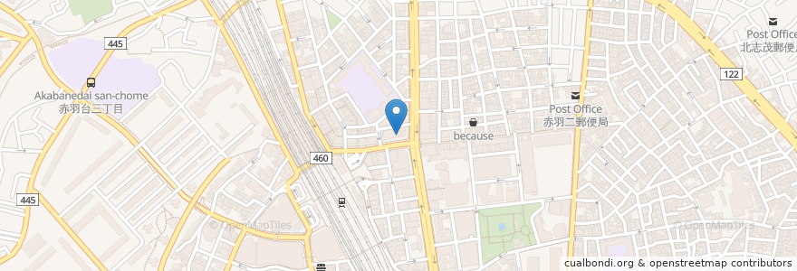 Mapa de ubicacion de 昔ながらの喫茶店友路有 赤羽本店 en اليابان, 東京都, 北区.