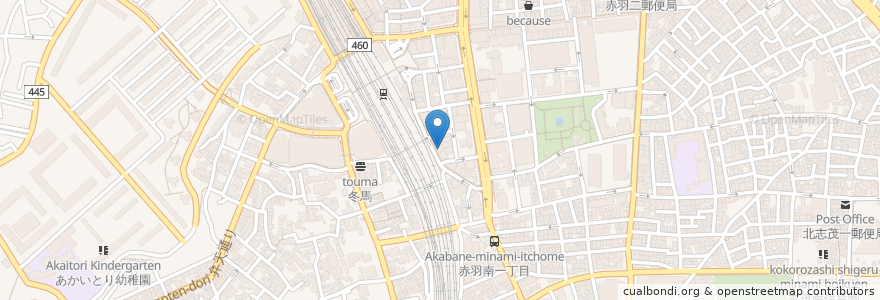 Mapa de ubicacion de 自由軒 en Japan, Tokyo, Kita.