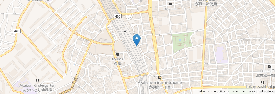 Mapa de ubicacion de Masuya en Japonya, 東京都, 北区.