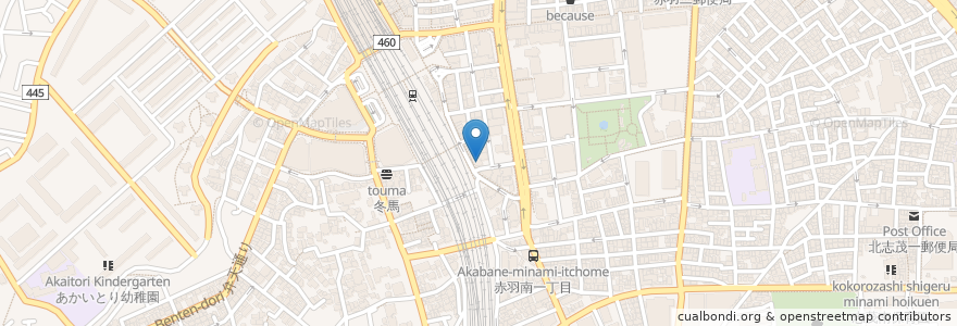 Mapa de ubicacion de 鑫味城 en 日本, 東京都, 北区.