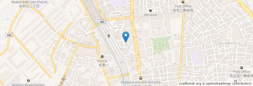 Mapa de ubicacion de カスタマカフェ en Jepun, 東京都, 北区.