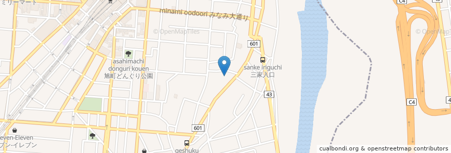Mapa de ubicacion de 熊野神社 en 日本, 神奈川県, 厚木市.