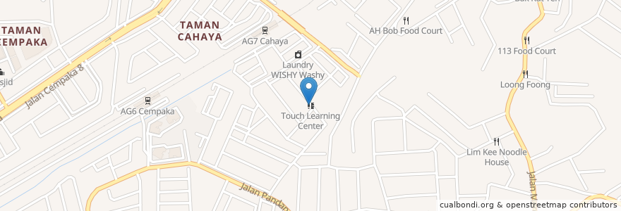 Mapa de ubicacion de Touch Learning Center en Malaysia, Selangor, Majlis Perbandaran Ampang Jaya.