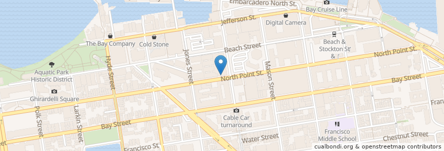 Mapa de ubicacion de Hollywood Café en 美利坚合众国/美利堅合眾國, 加利福尼亚州/加利福尼亞州, 旧金山市县/三藩市市縣/舊金山市郡, 旧金山.
