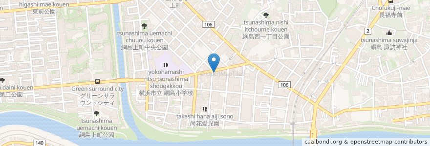 Mapa de ubicacion de HAC en اليابان, كاناغاوا, 横浜市, 港北区.