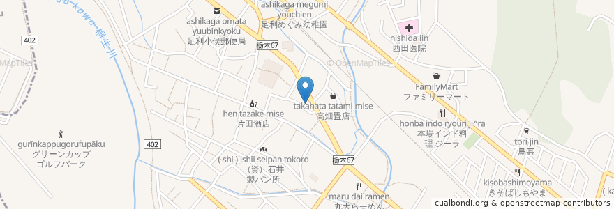 Mapa de ubicacion de 吉岡歯科医院 en Japan, 栃木県, 足利市.