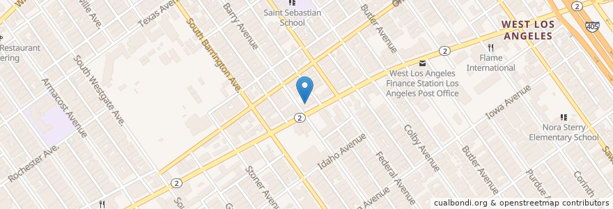 Mapa de ubicacion de Cafe 50's en Amerika Syarikat, California, Los Angeles County, Los Angeles.