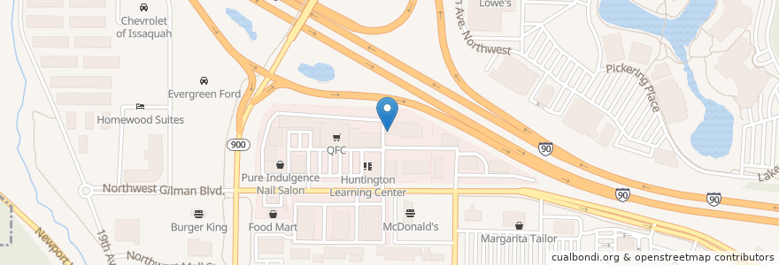 Mapa de ubicacion de Enterprise en Amerika Syarikat, Washington, King County, Issaquah.