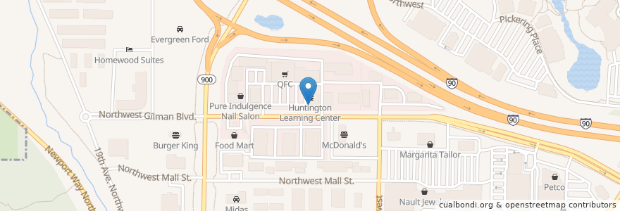 Mapa de ubicacion de Starbucks en Amerika Birleşik Devletleri, Vaşington, King County, Issaquah.