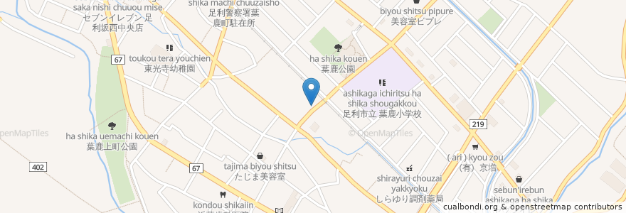 Mapa de ubicacion de やまだ屋食堂 en Япония, Тотиги, 足利市.
