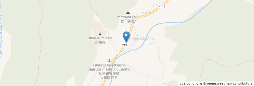 Mapa de ubicacion de つくし食堂 en Japan, Präfektur Tochigi, 足利市.
