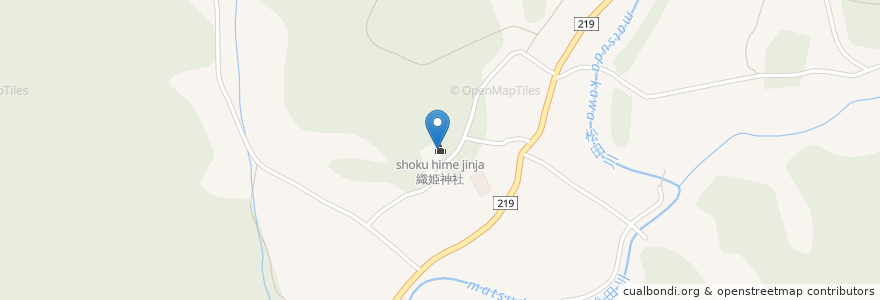 Mapa de ubicacion de 織姫神社 en Japonya, 栃木県, 足利市.