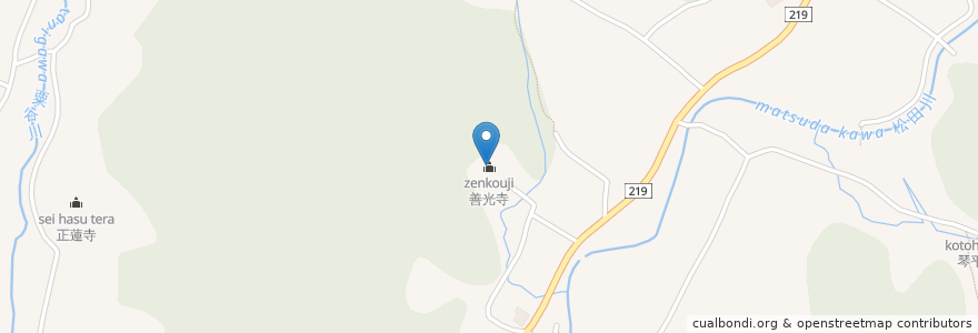 Mapa de ubicacion de 善光寺 en 일본, 도치기현, 足利市.