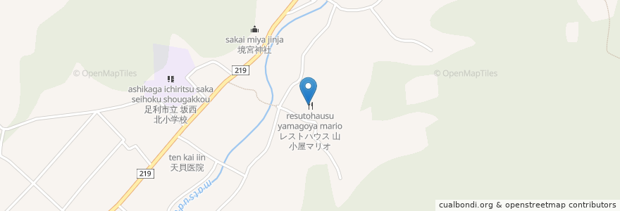 Mapa de ubicacion de レストハウス 山小屋マリオ en Japan, Tochigi Prefecture, Ashikaga.