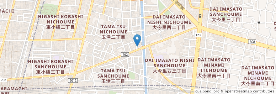 Mapa de ubicacion de ひかり整骨院 en Japan, Osaka Prefecture, Osaka, Higashinari Ward.